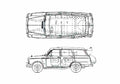 Blueprint Datsun Bluebird 312 Wagon 1963 A4 Photo Print