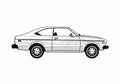 Blueprint Datsun Bluebird 510 3 door Hatchback Coupe 1979 A4 Photo Print