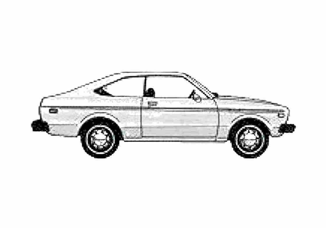 Blueprint Datsun Bluebird 510 3 door Hatchback Coupe 1979 A4 Photo Print