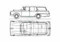 Blueprint Datsun Cedric 31 Station Wagon 1963 A4 Photo Print