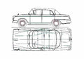 Blueprint Datsun Cedric 50 Special Sedan 1963 A4 Photo Print