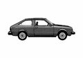 Blueprint Datsun Cherry 310 3 door Hatchback 1979 A4 Photo Print