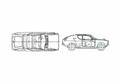 Blueprint Datsun Cherry Coupe 1970 A4 Photo Print