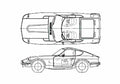 Blueprint Datsun Fairlady 240Z Coupe 1972 A4 Photo Print