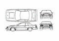 Blueprint Datsun Gazelle Coupe Turbo RS Coupe 1979 A4 Photo Print