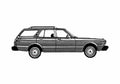 Blueprint Datsun Maxima 810 5 door Wagon 1979 A4 Photo Print