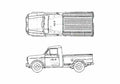 Blueprint Datsun Pick up 222plg Pick up 1961 A4 Photo Print
