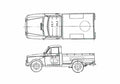 Blueprint Datsun Pick up 320l Pick up 1963 A4 Photo Print