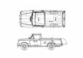 Blueprint Datsun Pick up 320nl Pick up 1964 A4 Photo Print