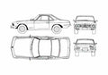 Blueprint Datsun Silvia 1600 coupe csp311 Coupe 1965 A4 Photo Print