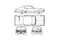 Blueprint Datsun Skyline 2000GT T C211 Hardtop Coupe 1977 A4 Photo Print