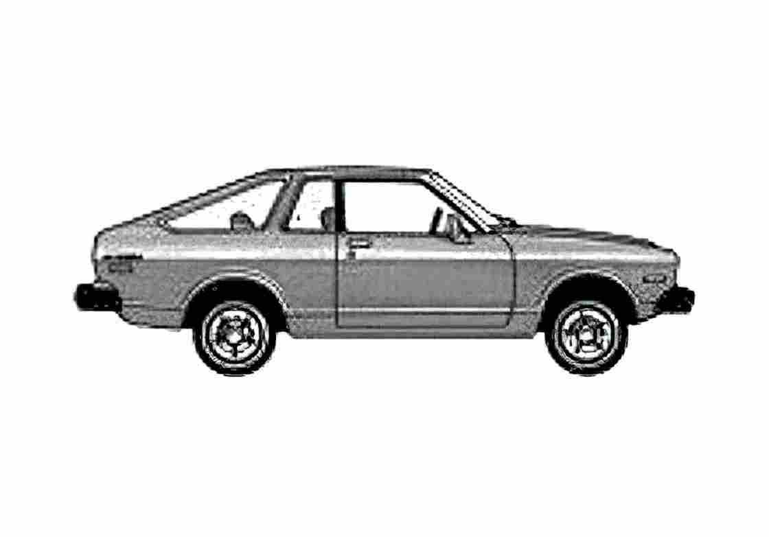 Blueprint Datsun Sunny 210 3 door Hatchback 1979 A4 Photo Print