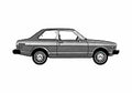 Blueprint Datsun Sunny 210 DL 2 door Hatchback 1979 A4 Photo Print