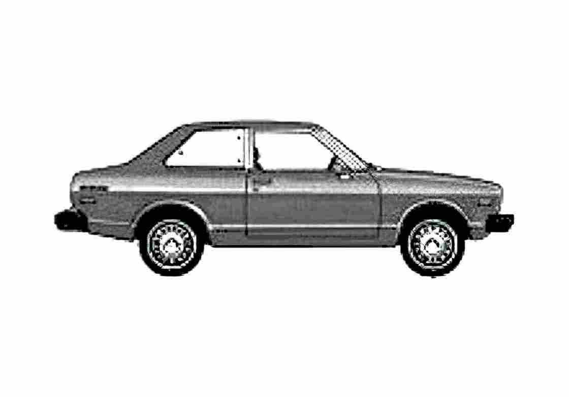 Blueprint Datsun Sunny 210 DL 2 door Hatchback 1979 A4 Photo Print