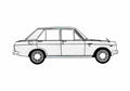Blueprint Datsun Sunny 4 door Hatchback 1965 A4 Photo Print