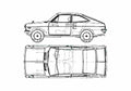 Blueprint Datsun Sunny B110 1200 Coupe 1971 A4 Photo Print