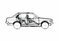 Blueprint Datsun Sunny B110 Coupe 1981 A4 Photo Print