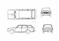 Blueprint Datsun Violet 710 Wagon 1975 A4 Photo Print