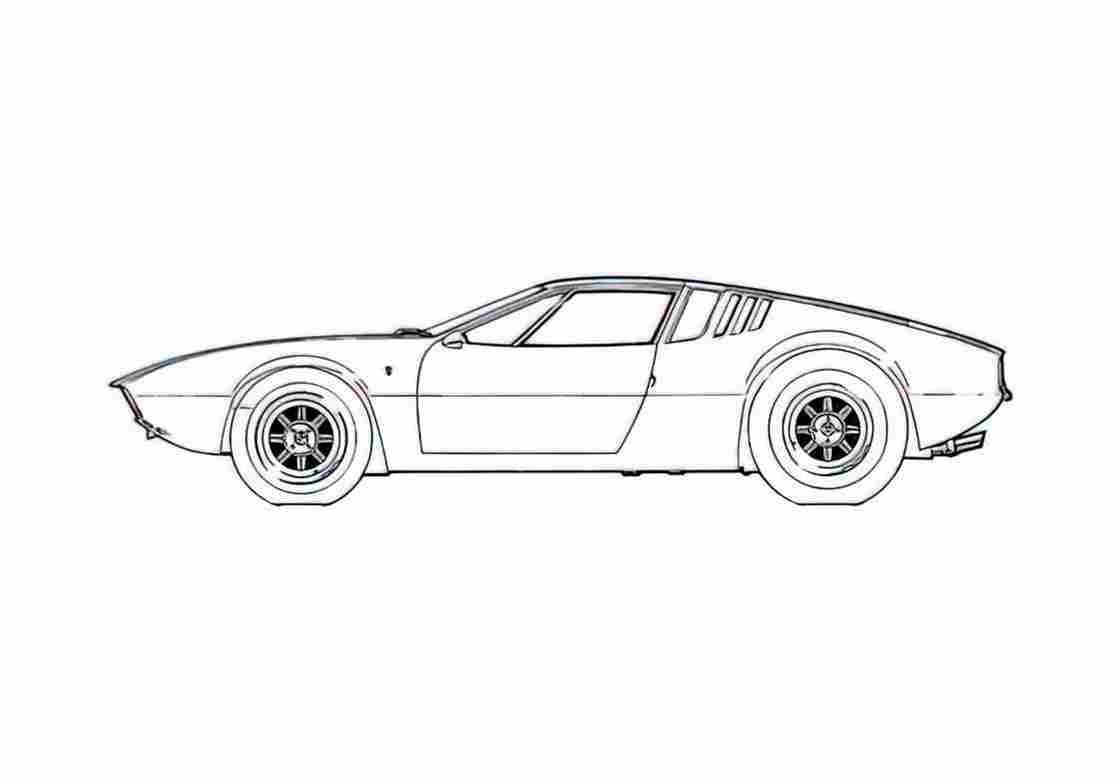 Blueprint De Tomaso Mangusta Coupe 1967 A4 Photo Print