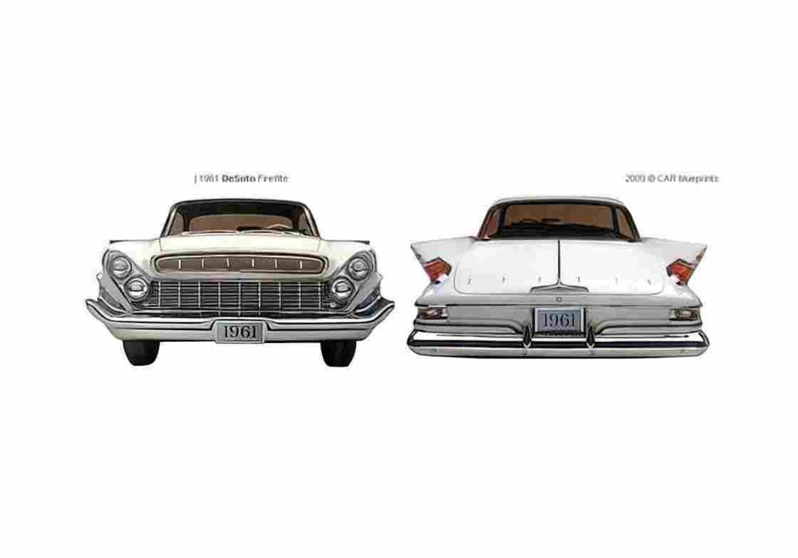 Blueprint DeSoto Fireflite Sedan 1961 A4 Photo Print