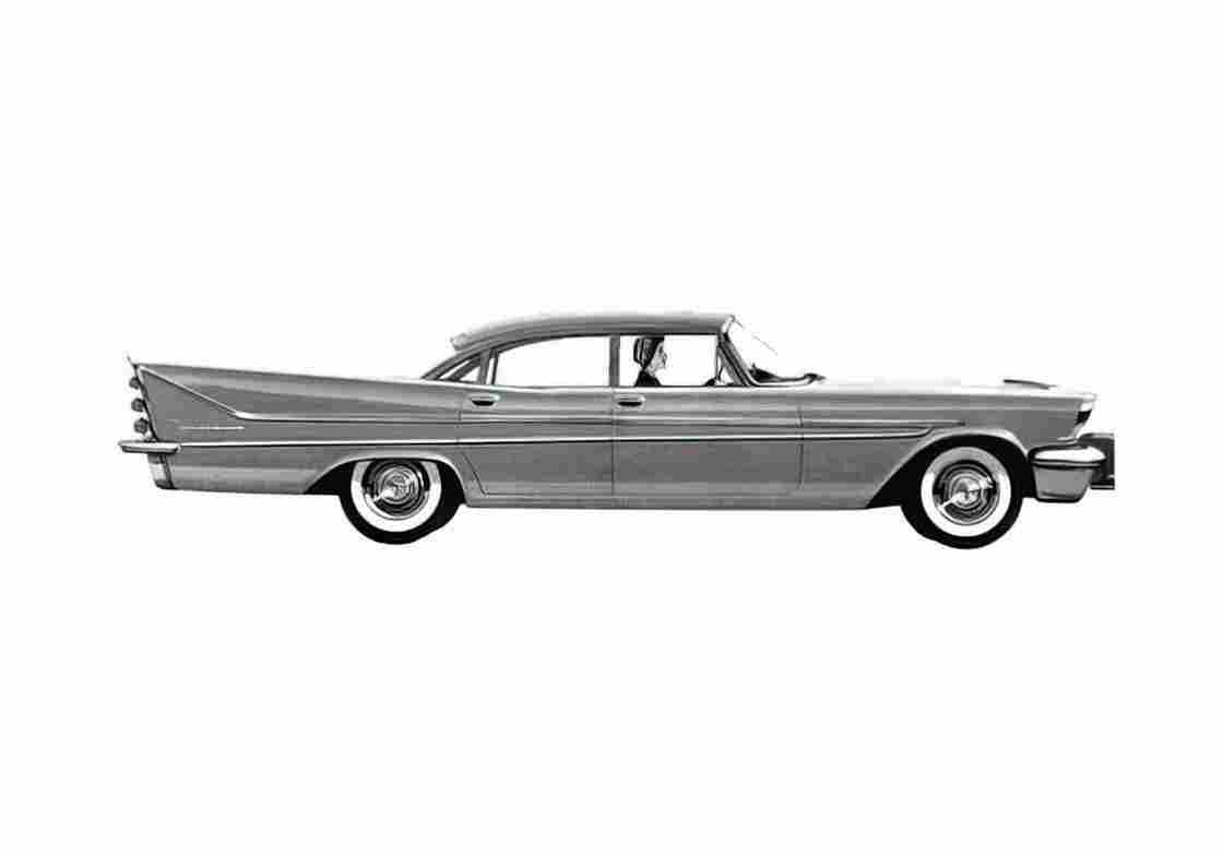 Blueprint DeSoto Firesweep 4 door Sedan 1958 A4 Photo Print