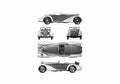 Blueprint Delage D8 Grand Sport Cabriolet 1932 A4 Photo Print