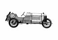 Blueprint Delage GP Indy 500 OW 1914 A4 Photo Print
