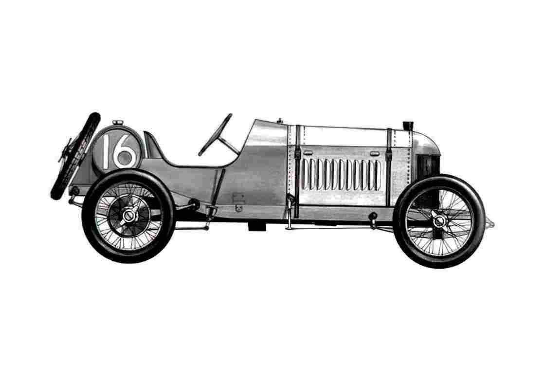 Blueprint Delage GP Indy 500 OW 1914 A4 Photo Print