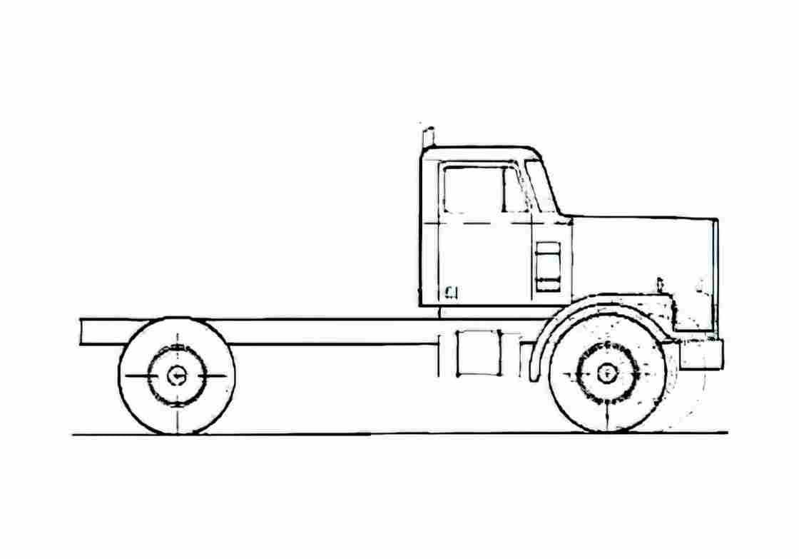 Blueprint Diamond Reo Giant C11642DBT Truck 1985 A4 Photo Print