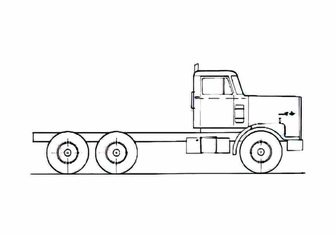 Blueprint Diamond Reo Giant C11664DB Truck 1983 A4 Photo Print