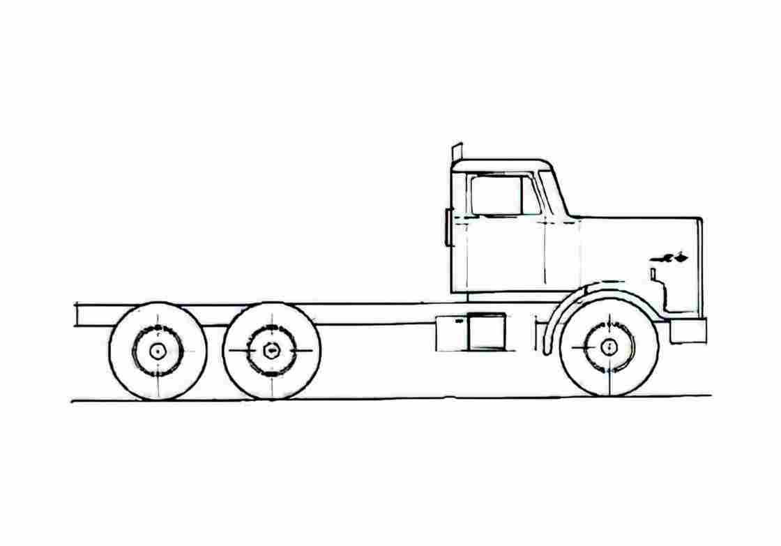 Blueprint Diamond Reo Giant C11664DB Truck 1985 A4 Photo Print