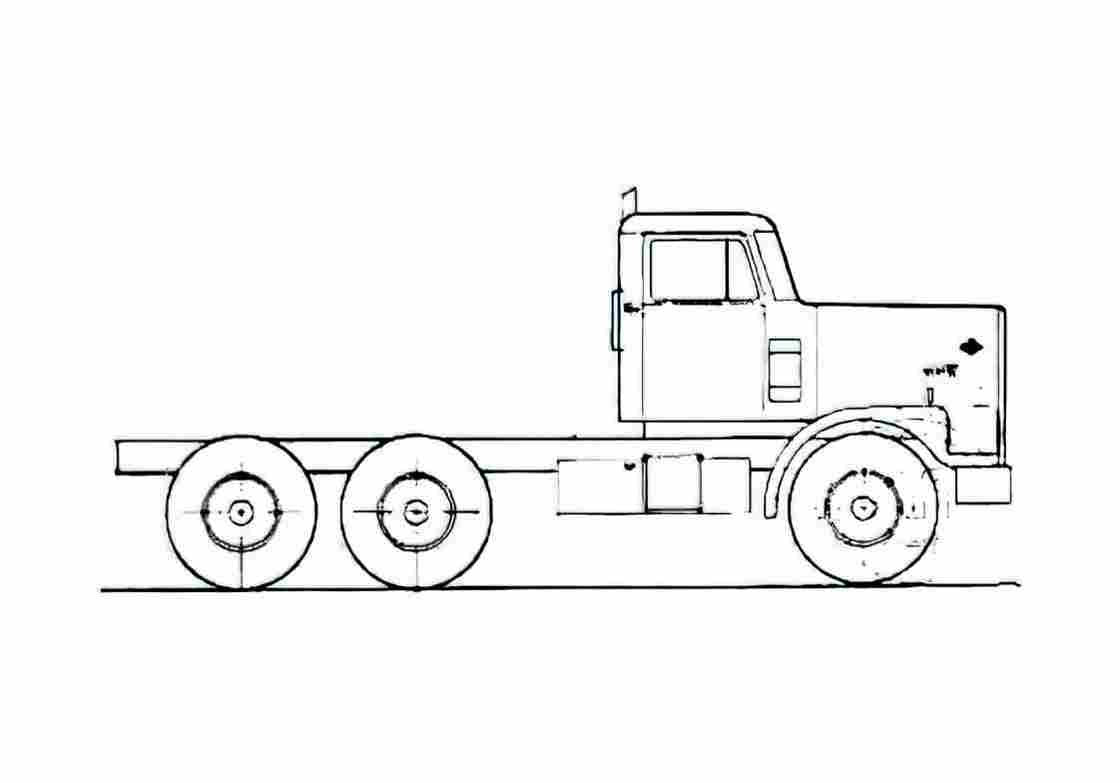Blueprint Diamond Reo Giant C11664DBF Truck 1983 A4 Photo Print