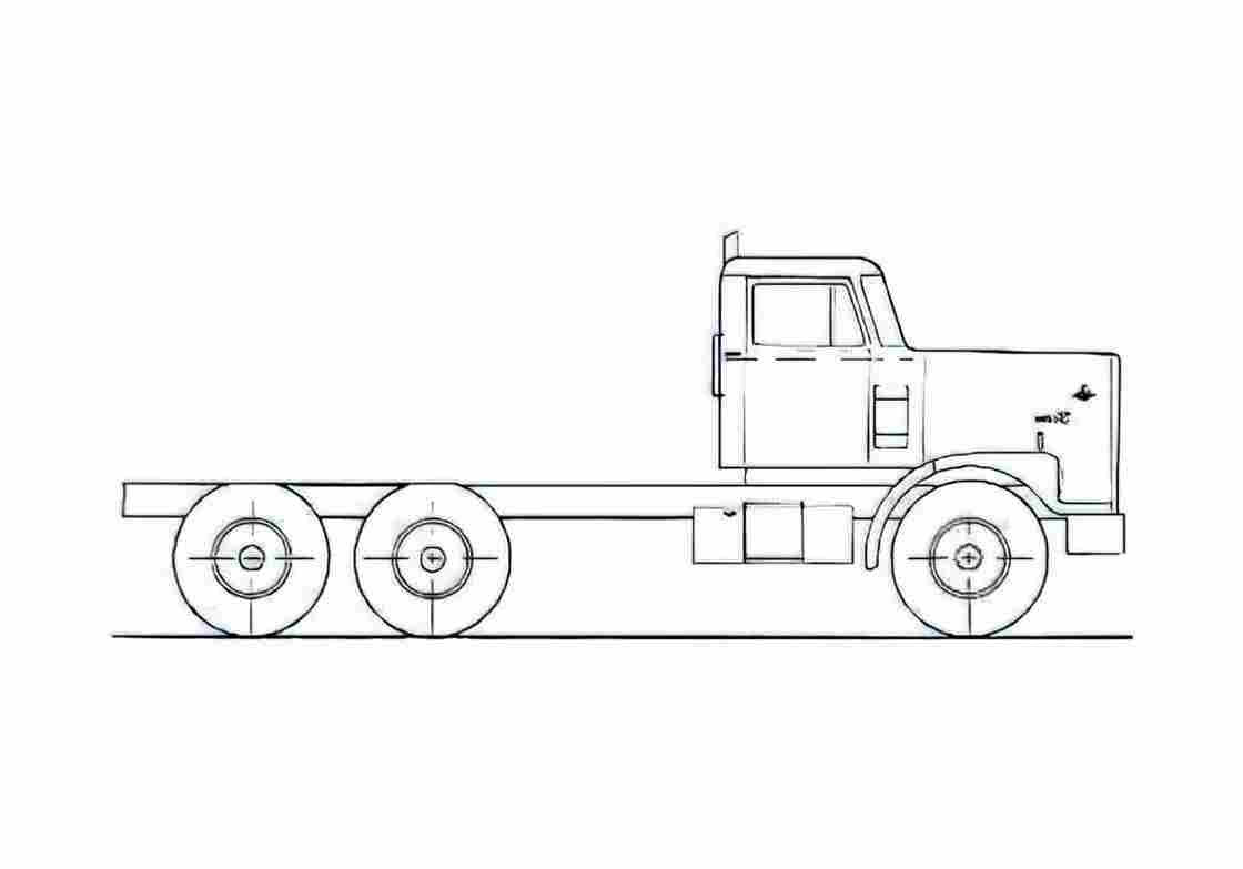 Blueprint Diamond Reo Giant C11664DBH Truck 1980 A4 Photo Print