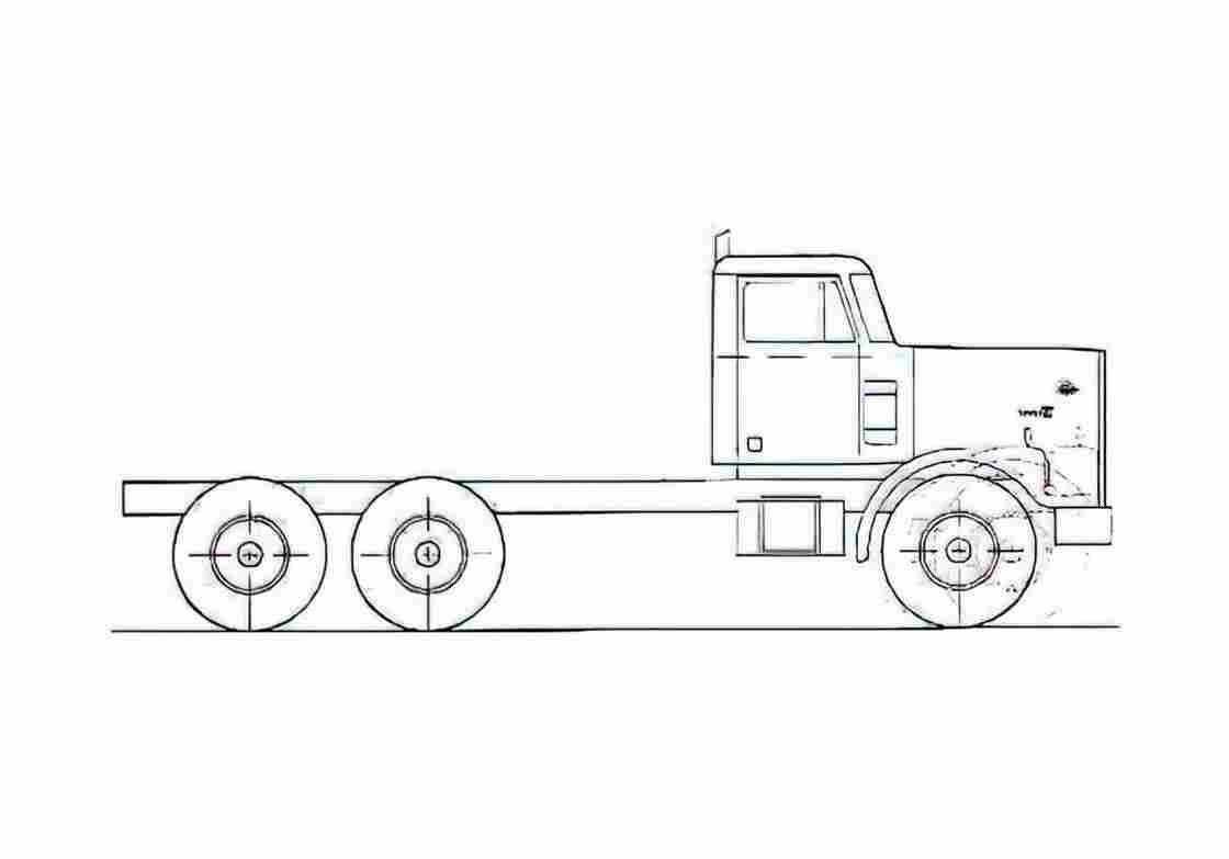 Blueprint Diamond Reo Giant C11664DBH Truck 1984 A4 Photo Print