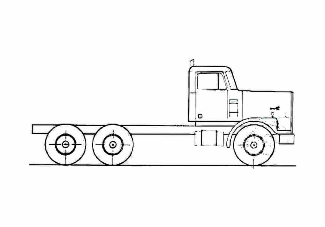Blueprint Diamond Reo Giant C11664DBH Truck 1985 A4 Photo Print