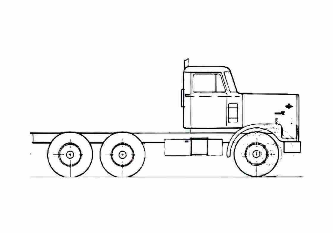 Blueprint Diamond Reo Giant C11664DBT Truck 1985 A4 Photo Print