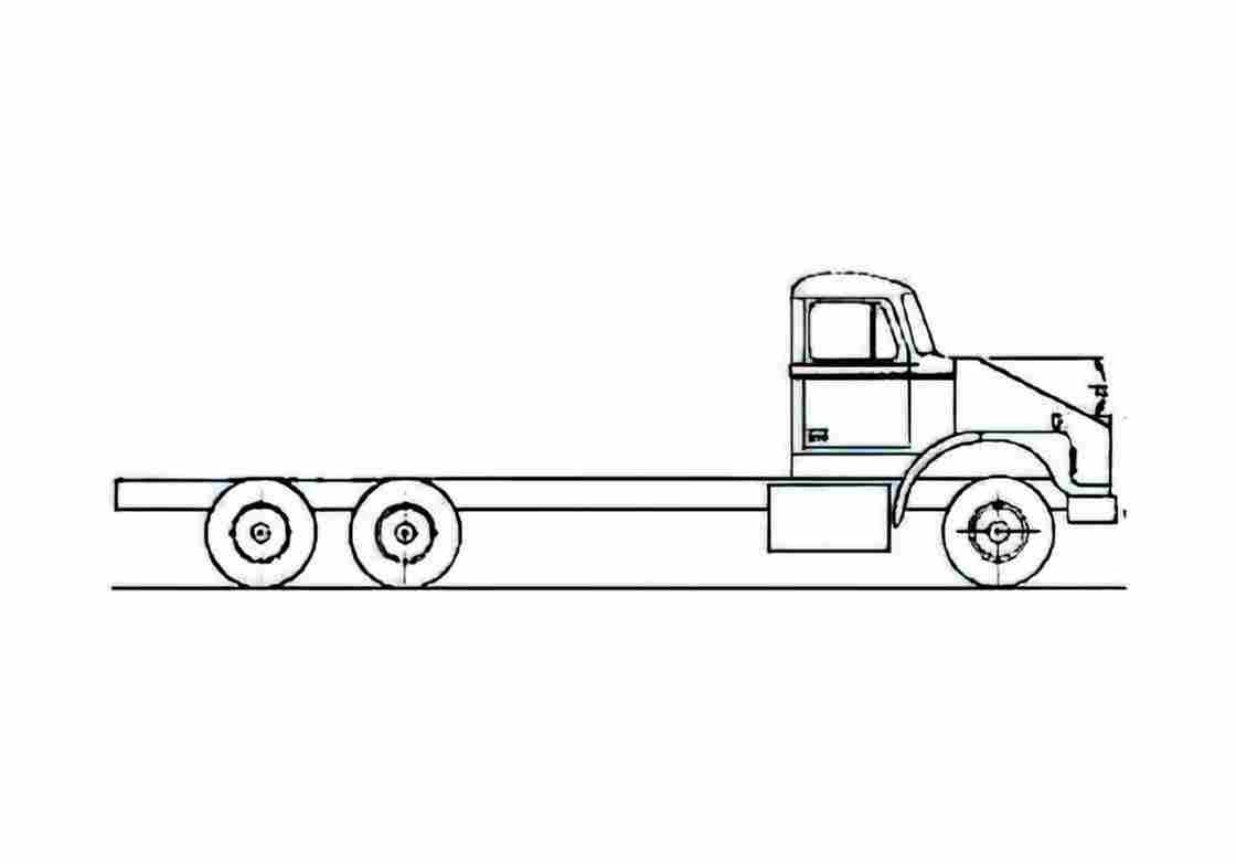 Blueprint Diamond Reo Giant C11664DD Truck 1985 A4 Photo Print