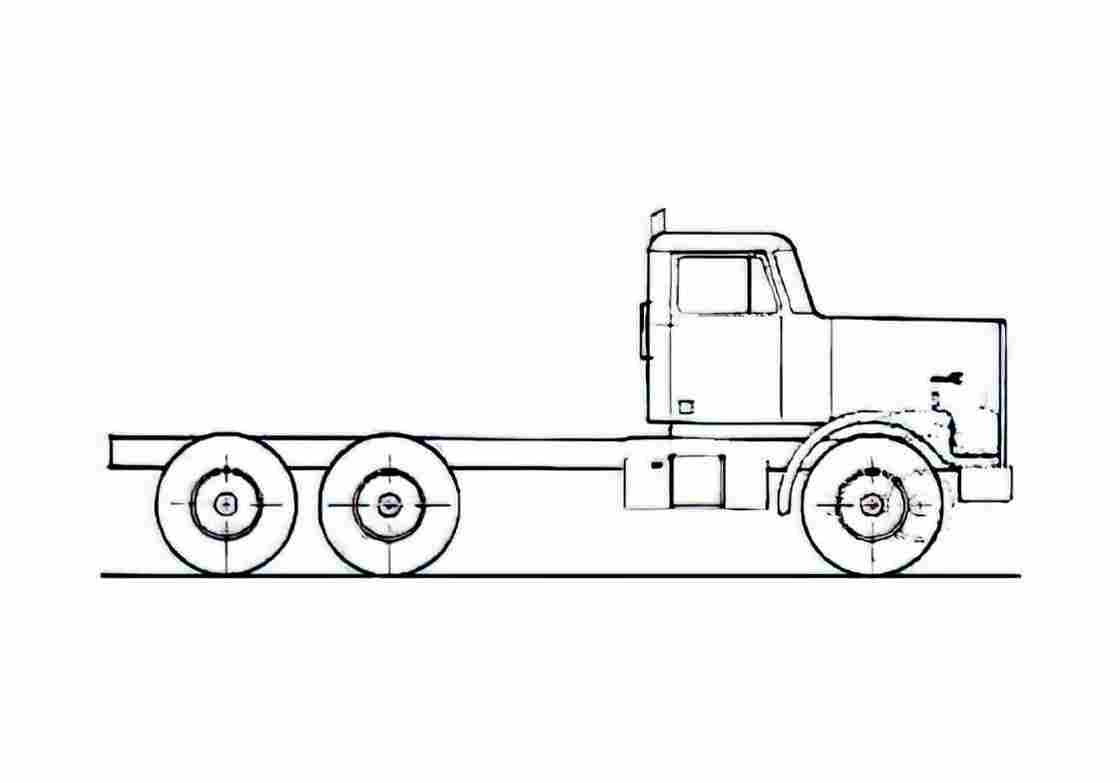 Blueprint Diamond Reo Giant C11664DF Truck 1986 A4 Photo Print