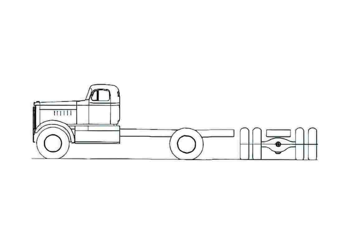 Blueprint Diamond Reo T 950 Truck A4 Photo Print