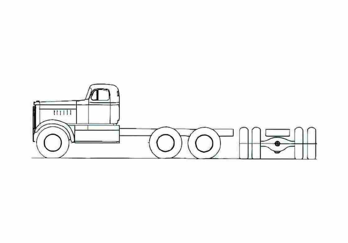 Blueprint Diamond Reo T 951 Truck A4 Photo Print