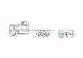 Blueprint Diamond Reo T950 Truck A4 Photo Print