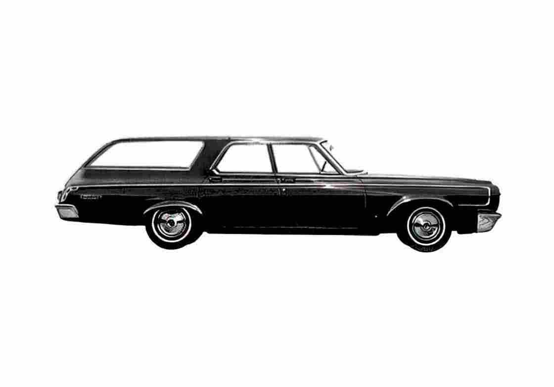 Blueprint Dodge 330 Station Wagon 1964 A4 Photo Print