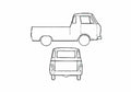 Blueprint Dodge A100 Compact Pick up 1965 A4 Photo Print