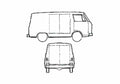 Blueprint Dodge A100 Compact Van 1965 A4 Photo Print