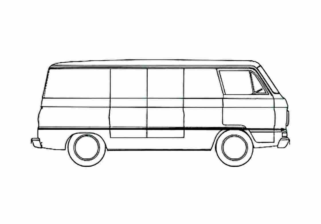Blueprint Dodge A108 Compact Van 1965 A4 Photo Print