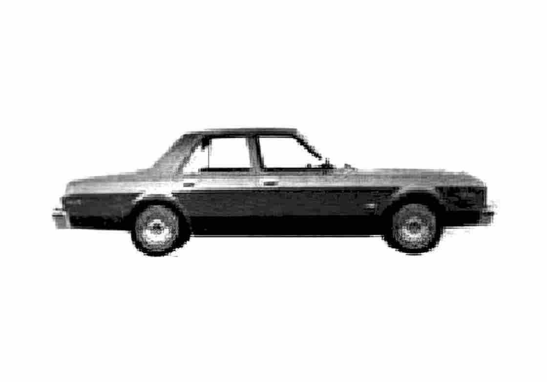Blueprint Dodge Aspen 4 door Sedan 1977 A4 Photo Print