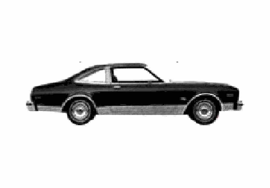 Blueprint Dodge Aspen Coupe 1977 A4 Photo Print