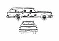 Blueprint Dodge Aspen Station Wagon 1977 A4 Photo Print