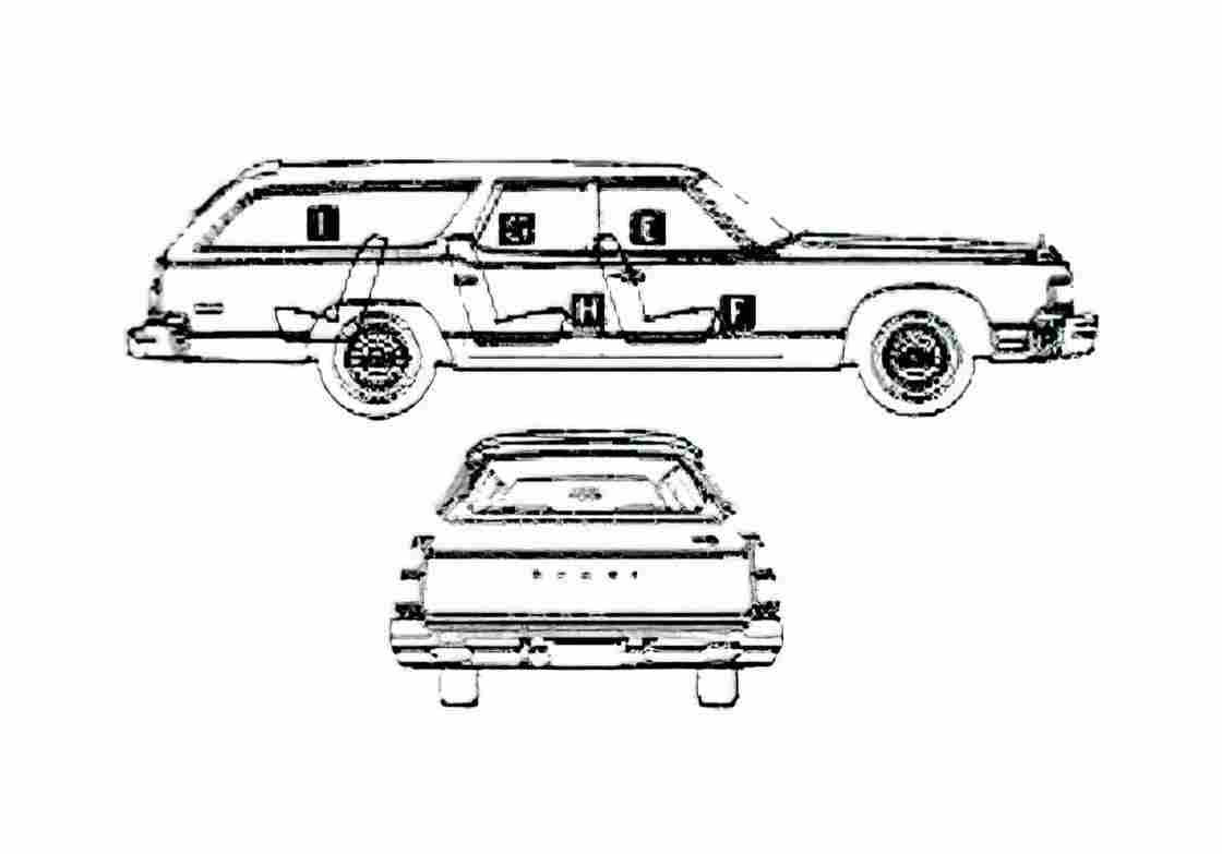 Blueprint Dodge Aspen Station Wagon 1977 A4 Photo Print