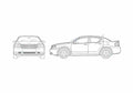 Blueprint Dodge Avenger Sedan 2008 A4 Photo Print
